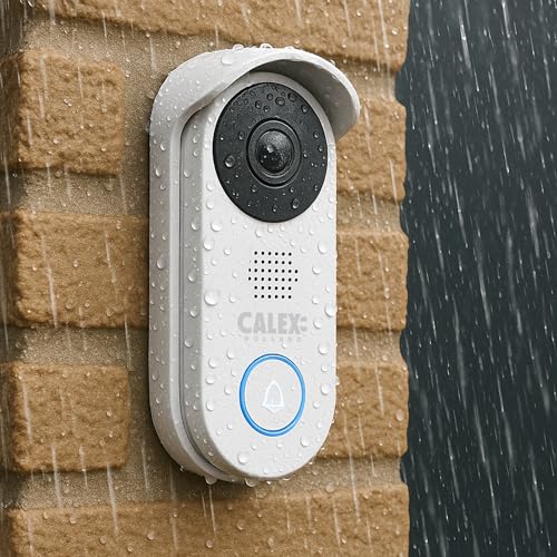 Calex Smart Security videoâdeurbel, 2K camera, Appâbediening, nachtzicht, 2âweg audio, bewegingsdetectie, cloud & SDâopslag, Waterdicht, incl. gong, Wit - Afbeelding 3
