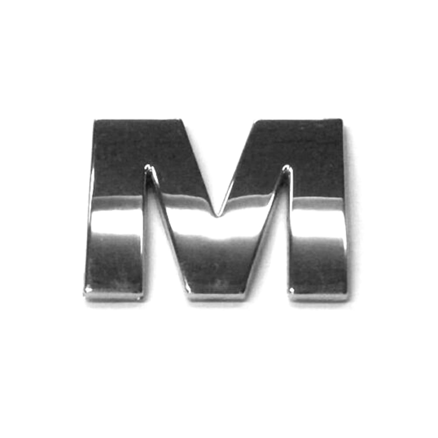 Chrome Letters Digits Numbers Signs Self Adhesive 3D Emblem Decal Badge Sticker for Car Van Home Decor - Letter M