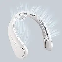 Ventilador portátil para o pescoço, ventilador sem lâminas com as mãos livres, ventilador de pescoço pessoal vestível operado por bateria de 4000mAh, recarregável