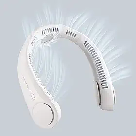 Ventilador portátil para o pescoço, ventilador sem lâminas com as mãos livres, ventilador de pescoço pessoal vestível operado por bateria de 4000mAh, recarregável