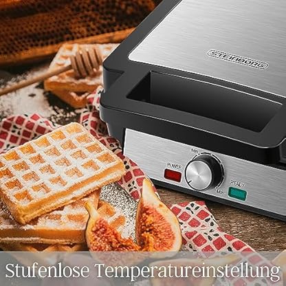 XXL 4er Waffeleisen | 1200 Watt | Waffelautomat | Paninigrill | Waffeltoaster | Waffle Maker | Elektrogrill | XXL Wafflemaker | Waffel Eisen | Waffelmacher – Bild 5