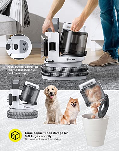 Dog Grooming Kit, 3.3L Pet Grooming Vacuum with Storage Bag, Dog Cat Grooming Supplies with Low Noise, Professional Grooming Tools Kit for Dogs Cats Animals - Image 4