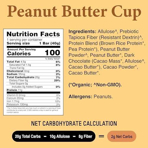 Unstoppable Foods Unstoppable Zero Sugar Keto Protein Bars - Peanut Butter Cup Keto Bars - 12-Count Energy Bar Pack - Low Carb Protein Bars - Low Calorie Snacks - High Fiber, Diabetic Friendly thumb #2