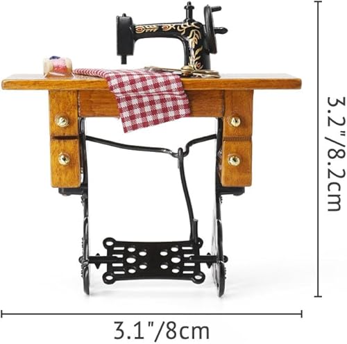 Miniatura 3 de Odoria Accesorios de decoración de casa de muñecas para máquina de coser en miniatura 112