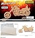 Puzzled 3D Puzzle Motorcycle Wood Craft Construction Model Kit, Fun & Educational DIY Wooden Toy Assemble Model Unfinished Crafting Hobby Puzzle to Build & Paint for Decoration 96 Pieces Pack