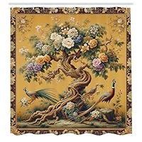 Rideau De Douche Japonais Carpes Koï - ABAKUAUS 175x200cm - Polyester Hydrofuge