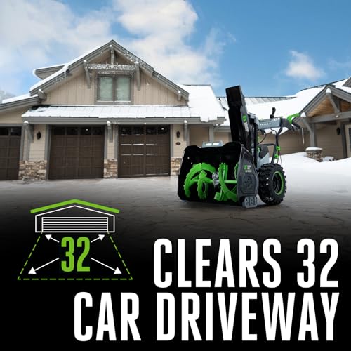 Image of EGO Power+ 28 inch Electric Snow Blower, Cordless Self-Propelled 2-Stage, Includes (2) 56 V 12.0Ah Batteries and Dual Port Charger - SNT2807
