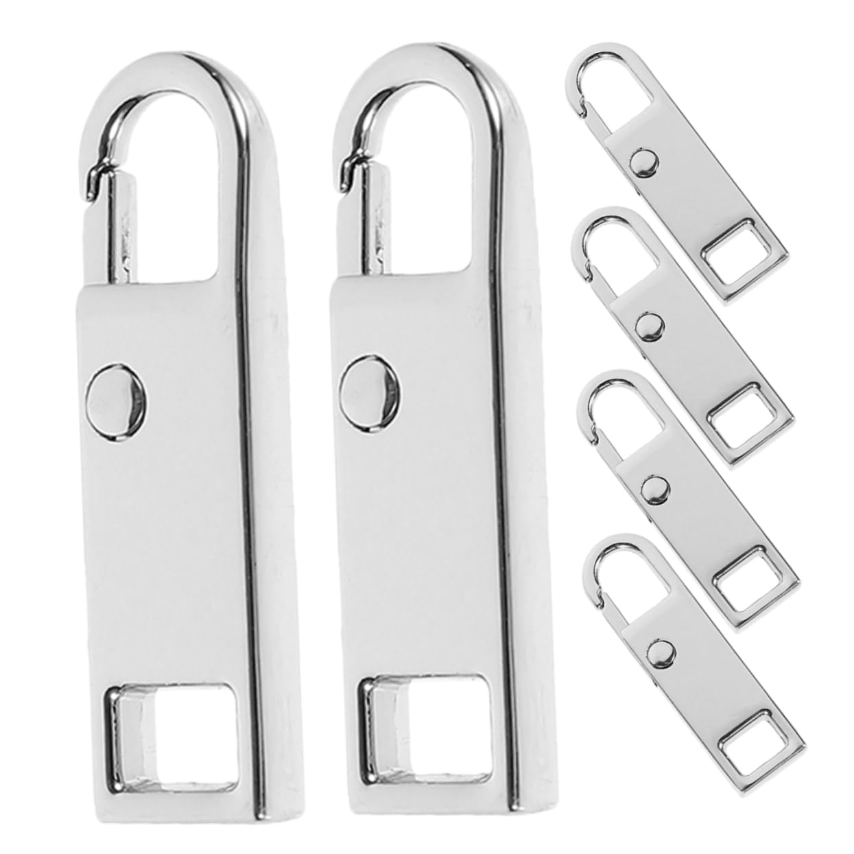 VILLCASE 6pcs Silver Removable Replacement Zier Pull for Suitcase Luggage Bag Jacket Universal Zipper Puller Repairer
