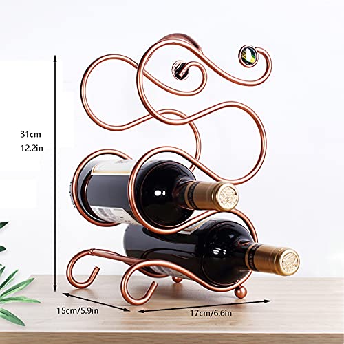 Soporte para vino de metal inoxidable para 4 botellas miniatura 2