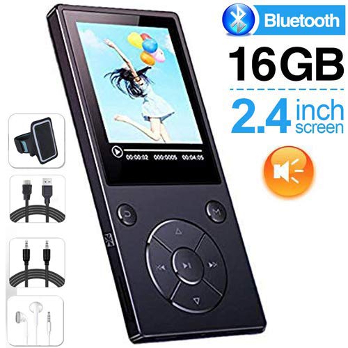 DeeFec 16GB Bluetooth4.1 MP3 Music Player Built-in Speaker with 2.4inch HD Screen, FM