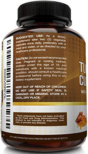 NutriFlair Turmeric Curcumin 1300mg, 180 Capsules - Thumbnail 3