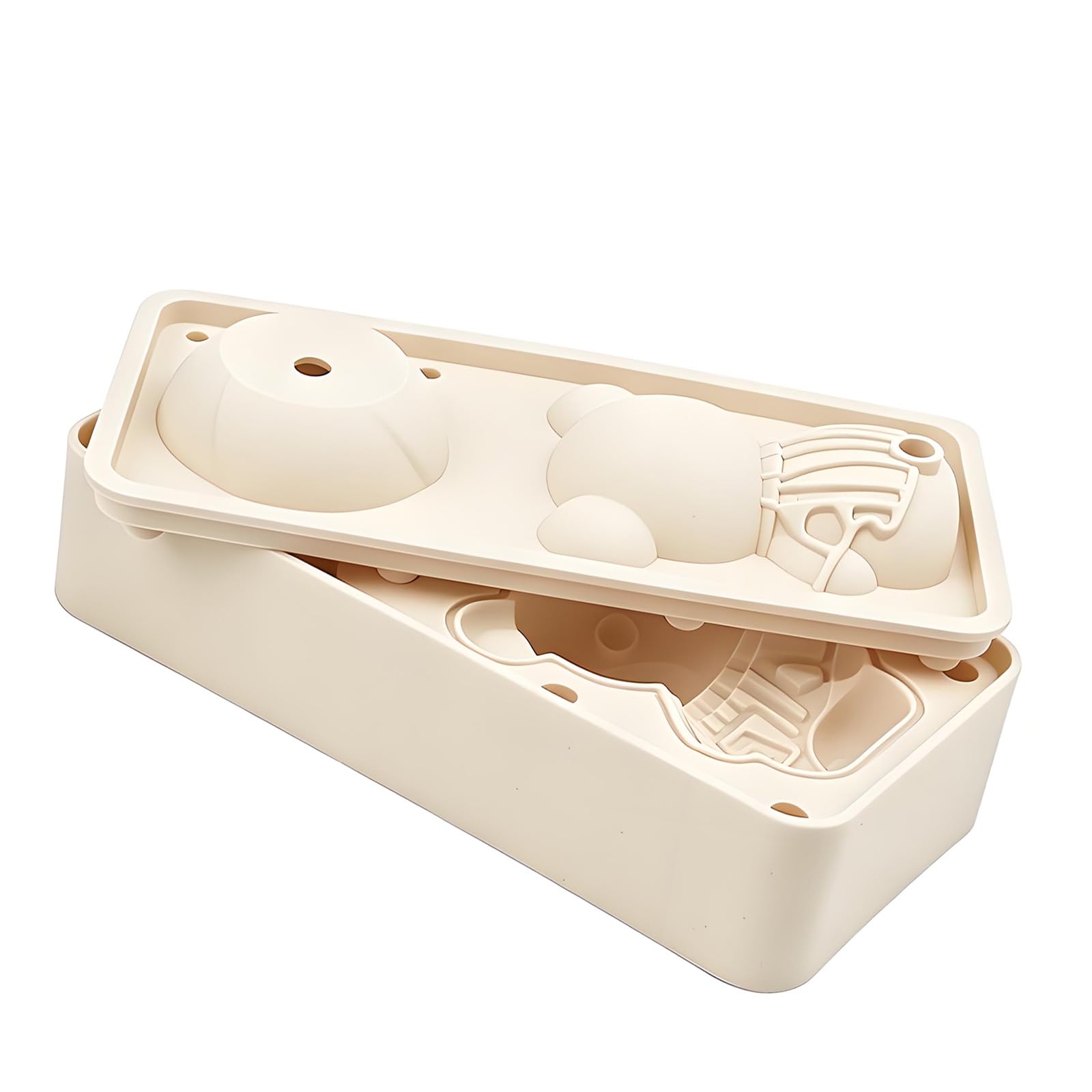 APGLSXY Food Grade Silicone Bear Popsicles Mold Rose Shaped Ice Cubes Maker Sturdy Popsicles Mold for Home and Party Use Party Dessert