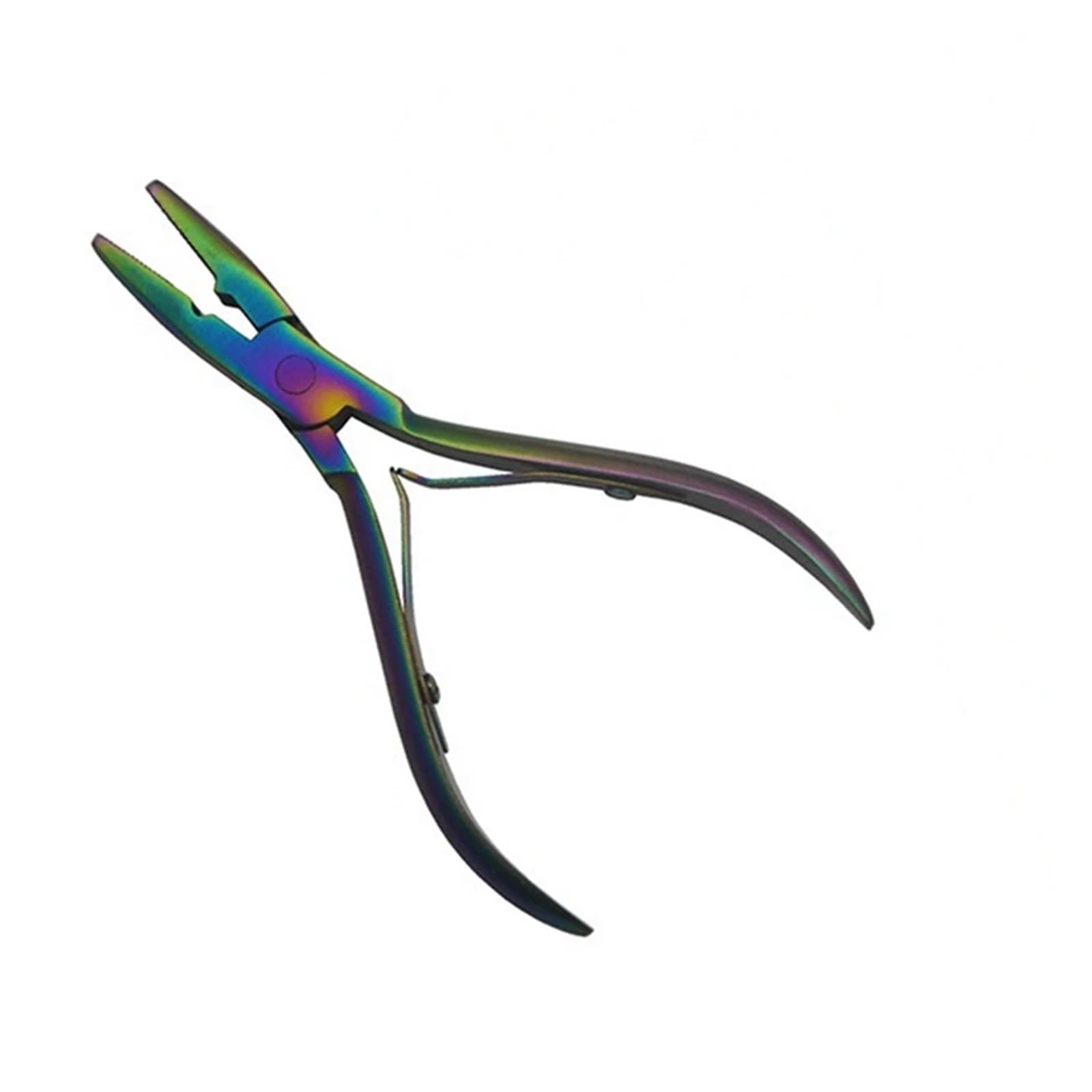 Lizhayg Colorful Hair Extension Pliers 1 Pc 5 Inch Silver Stainless Steel Clamp Hair Extension Plier With Hole Keratin Hair Extensions Ring Removal Tools(Colorful)