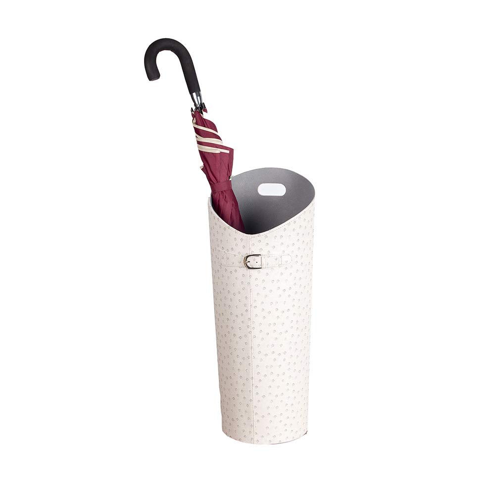 GHHVFEC Leather Umbrella Stand for Home Hotel Lobby Storage Oval Umbrella Bucket (Color : B)