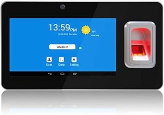 JUJETO Employee Time Clock, Fingerprint Attendance System with GPS and SMS Biometric Fingerprint Time Recorder Terminal Office Punch Clock, Fingerprint Attendance