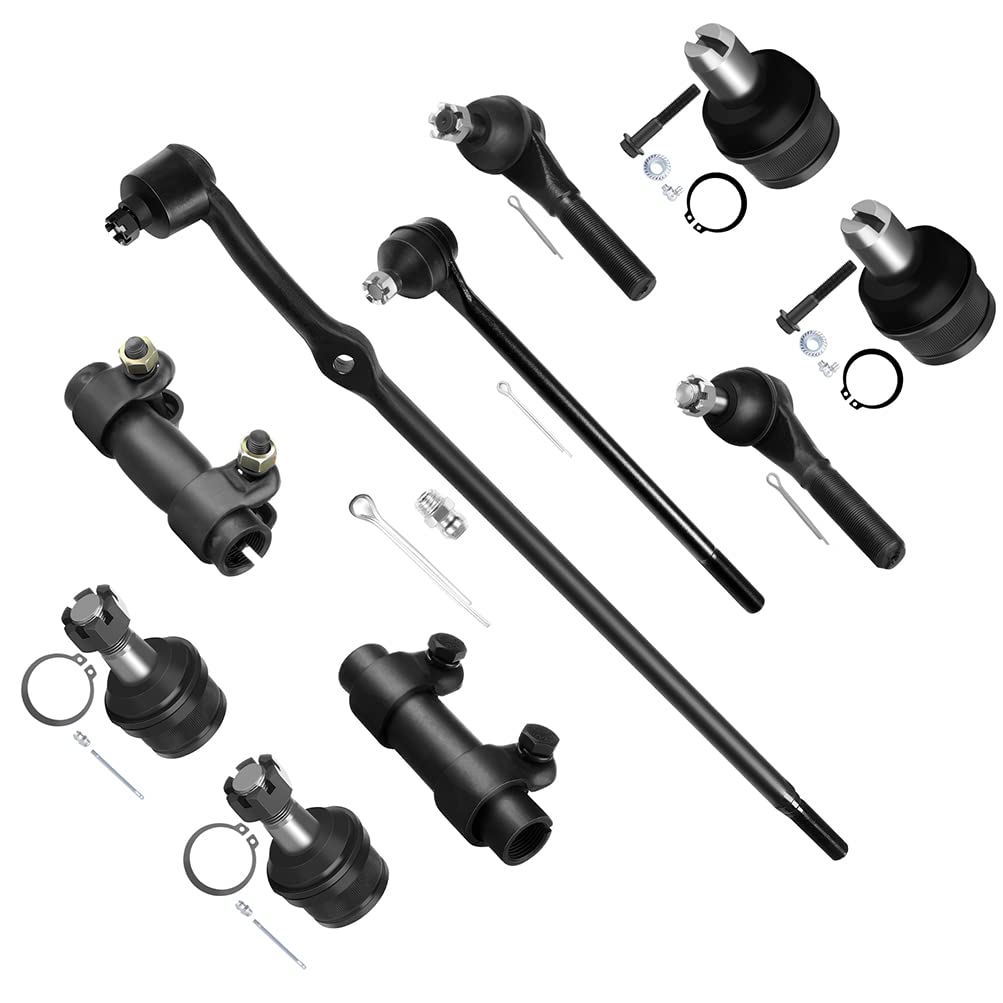 SOSOPART 6pc Set Front Suspension Kit Tie Rod Adjusting Sleeve Outer Inner Tie RodS Replacement for Chevrolet C1500 C1500 Suburban C2500 C2500 Suburba SOSOPART 6pc Set Front Suspension Kit Outer Inner Tie Rod End W