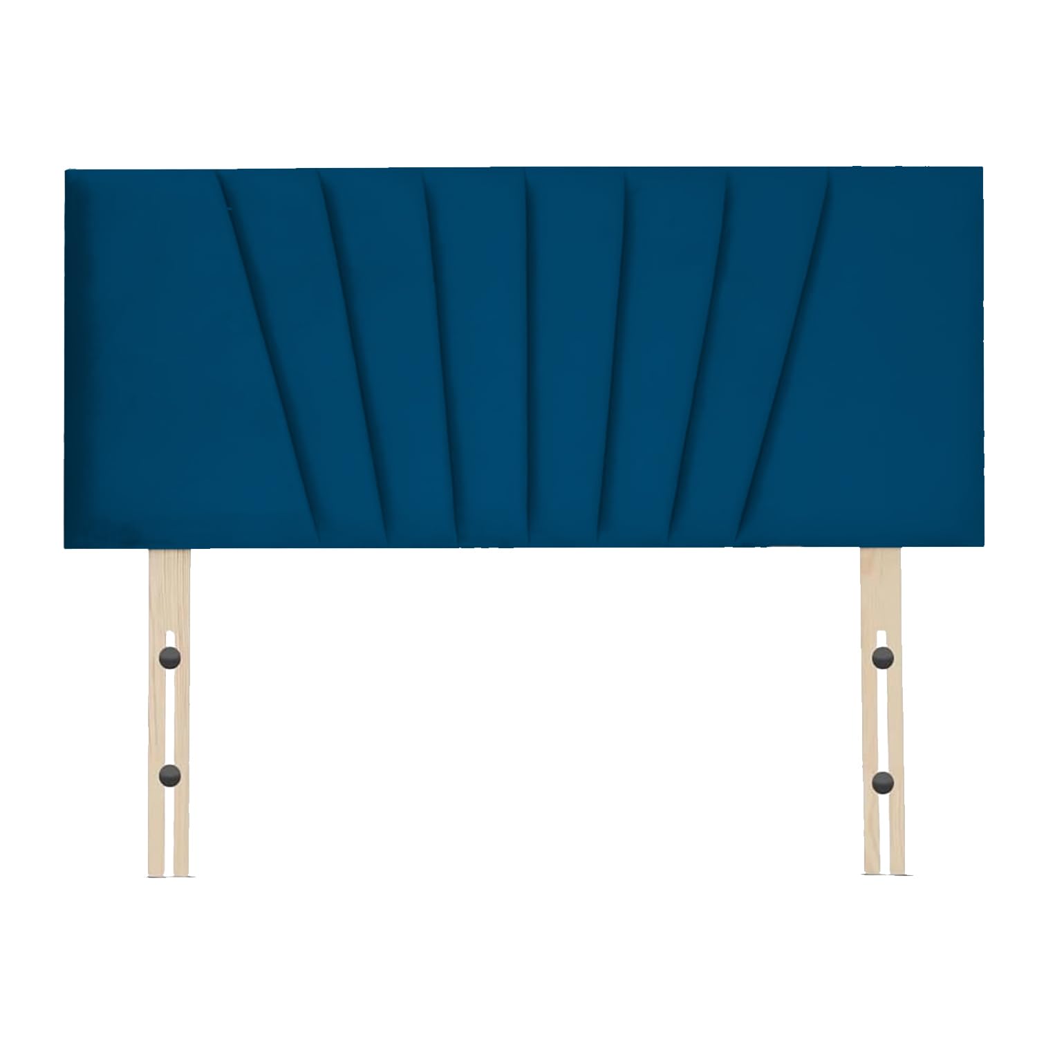 20" Height Divan Bed Headboard, Sunrise Headboards With Plush Velvet Fabric Lined Headboard Elegant design with Wooden Struts & Screws, Bedroom Furniture (Blue, 4ft Small Dou)