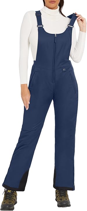 Winddichte Schneehose mit verstellbaren Trägern und weit verstellbarer Taille