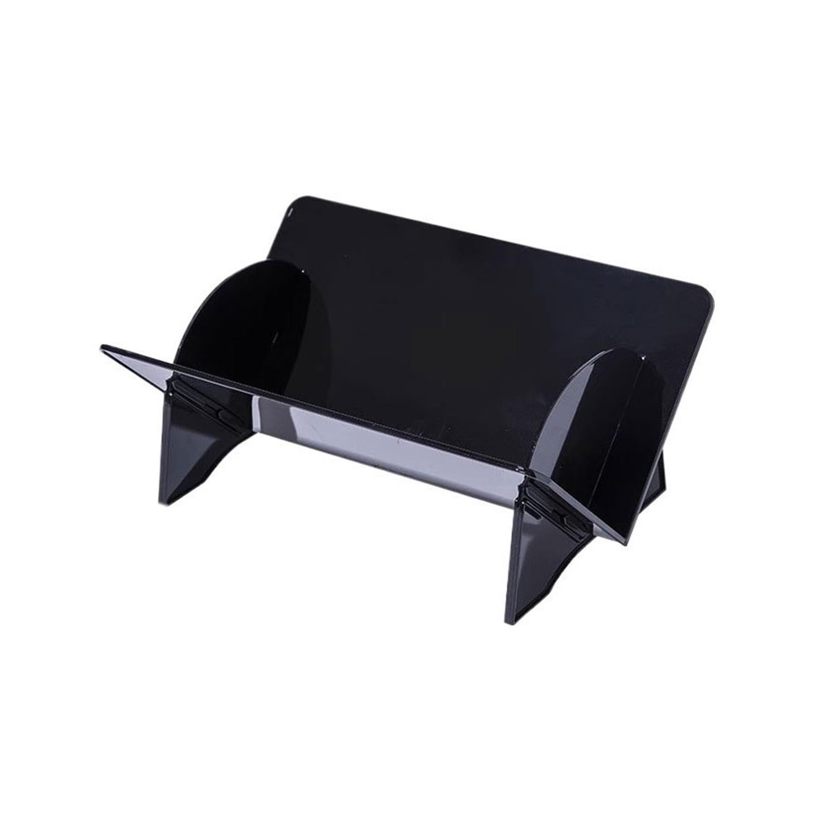 B3F7M4R9J2 CD stand Tabletop Acrylic Open Vinyl Record Storage Rack Home Tilted Small Bookcase(Black)