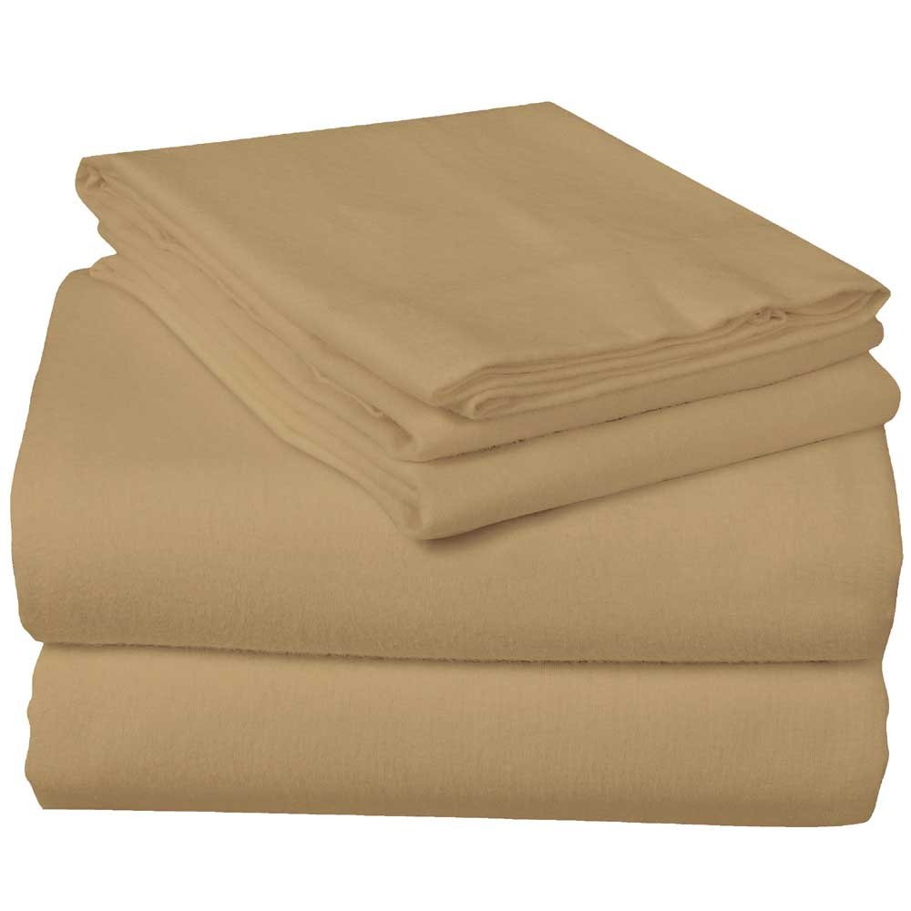 Buy Seasons Queen Flannel Sheet Set, Coffee Online at Low Prices in