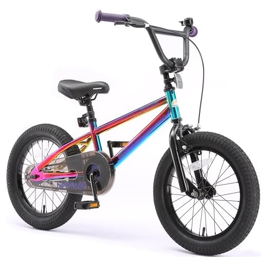 BIKESTAR Bicicleta Infantil para niños y niñas a Partir de 4 años | Bici 16 Pulgadas con Frenos | 16" Edición BMX Negro Azul