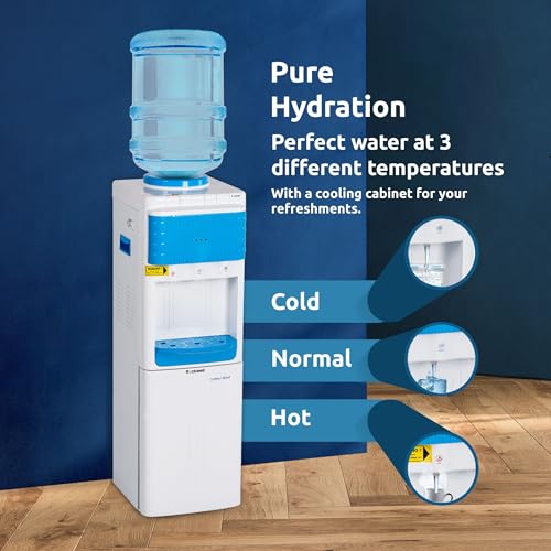 Image of Rockwell Floor Standing Hot, Cold & Normal Water Dispenser | Child Safety Lock, Works Well Even in Extreme Summer Heat, Sturdy Build for Daily Use, Home & Office, Blue
