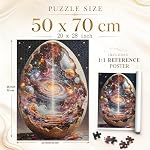 Jigsaw Puzzles for Adults 1000 Pieces Outer Space Planet Galaxy Puzzle Impossible Hard Difficult Challenging Puzzles for Teen Genesis of The Universe Jigsaw Puzzle 1000 Pieces 28 x 20 in