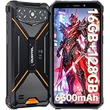 OUKITEL G3 Rugged Smartphone - 16GB RAM+128GB ROM/1TB Expandable,6300mAh Battery Rugged phone, 6.0 inch HD + Corning Glass 5, IP68/69K Waterproof, 4G Dual Android Phones,OTG,GPS,2025 (Orange)