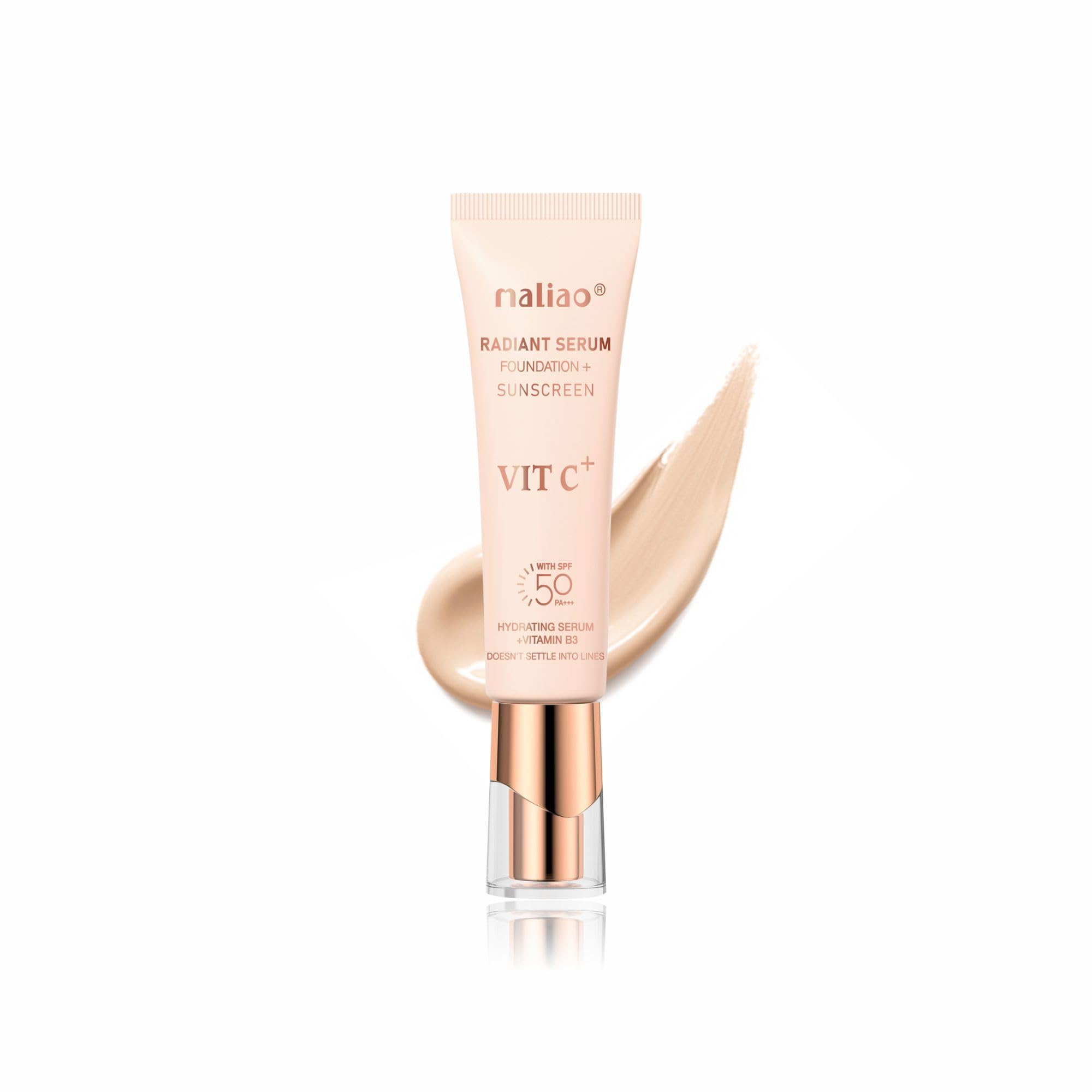 Maliao Foundation + Sunscreen - Natural Bright Finish for Radiant Skin (02)