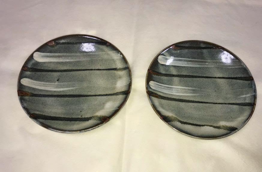 雄勝硯 正方皿 21cm 2枚セット 未使用 角皿 正方形