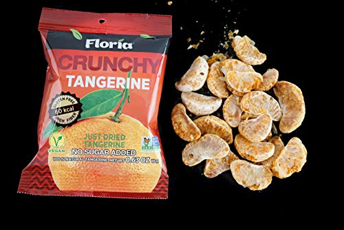 image for Floria Crunchy REV-Dried Tangerine Crisps, Healthy on-the-go Snack, 0.