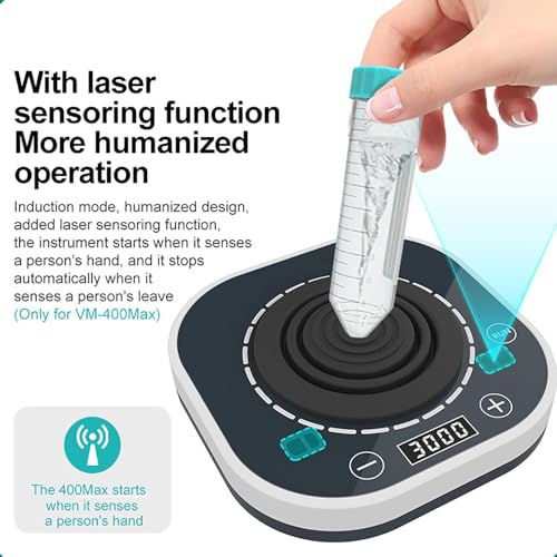 Oscilador digital Vortex, mezclador de laboratorio con velocidad ajustable 100-3000 rpm, control de pantalla digital, portátil para vasos de precipitados y frascos de química
