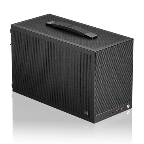 CPS K101 MESH GY, ITX PC Case prend en charge carte mère ITX, PSU SFX, hauteur maximale dissipateur CPU 68 mm, compatible avec carte graphique à 3 fentes longueur maximale 340 mm, câble PCI-E 4.0