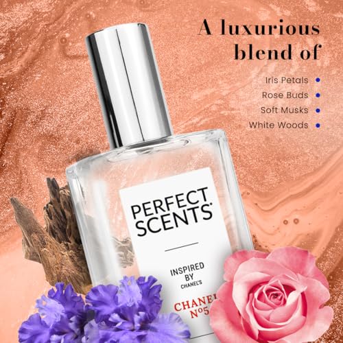 Image of Perfect Scents Fragrances, Inspired by Chanel's No. 5, Women's Eau de Toilette, CLEAN, Vegan, Paraben-Free, Phthalate-Free, Never Tested on Animals, 3.4 Fluid Ounces