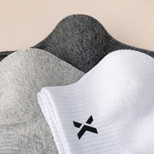 Image of RECKZOZ Men's Cotton Blend Ankle Length Socks, Multicolour, Free Size, Breathable, Casual Wear, 5 Pair