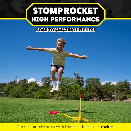 Stomp Rocket - Super High-Performance X-Treme Rocket Launcher for Kids - 3 Rockets - Fun Outdoor Toys for Boys & Girls - STEM Foam Blaster Soars Up to 120 Metres - Ages 9 and Up