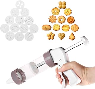 Biscotti sparabiscotti Macchina per biscotti bakeware Suggerimenti per decorare la torta Pistola a velo Kit di stampi Plus 13 con 6 utensili da cucina per ugelli,Purple