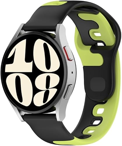 For GarminMove Trend 20mm Double Color Silicone Watch Band(Black+Green)