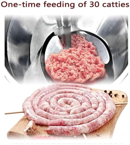 Automatic Sausage Stuffing Machine, 2200W Commercial Stainless Steel Stuffer with Speed Control Pedal, Ideal for Butchers and Home Kitchens