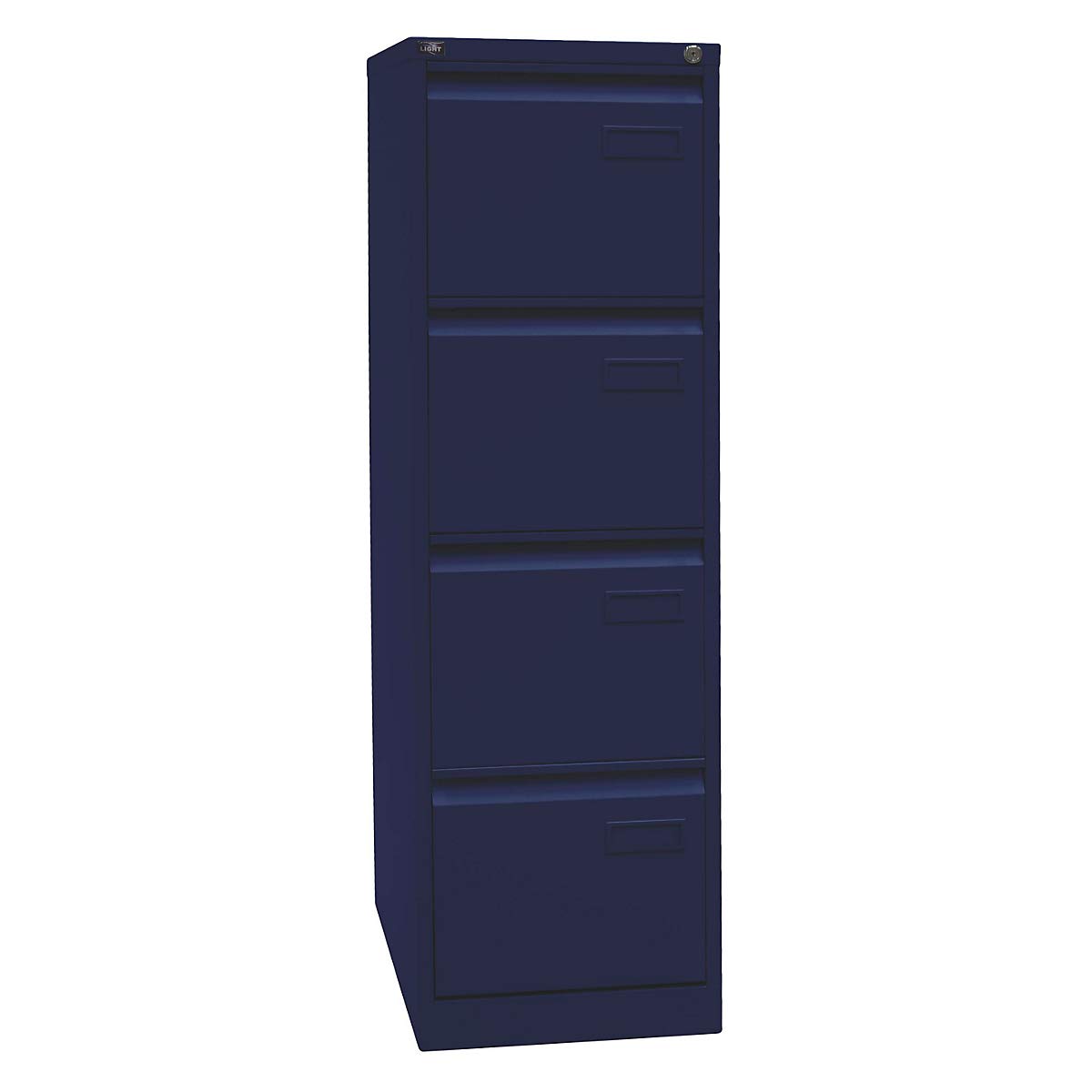 Bisley LIGHT Hängeregistraturschrank, einbahnig, DIN A4, 4 HR-Schubladen, Metall, 639 Oxfordblau, 62.2 x 41.3 x 132.1 cm