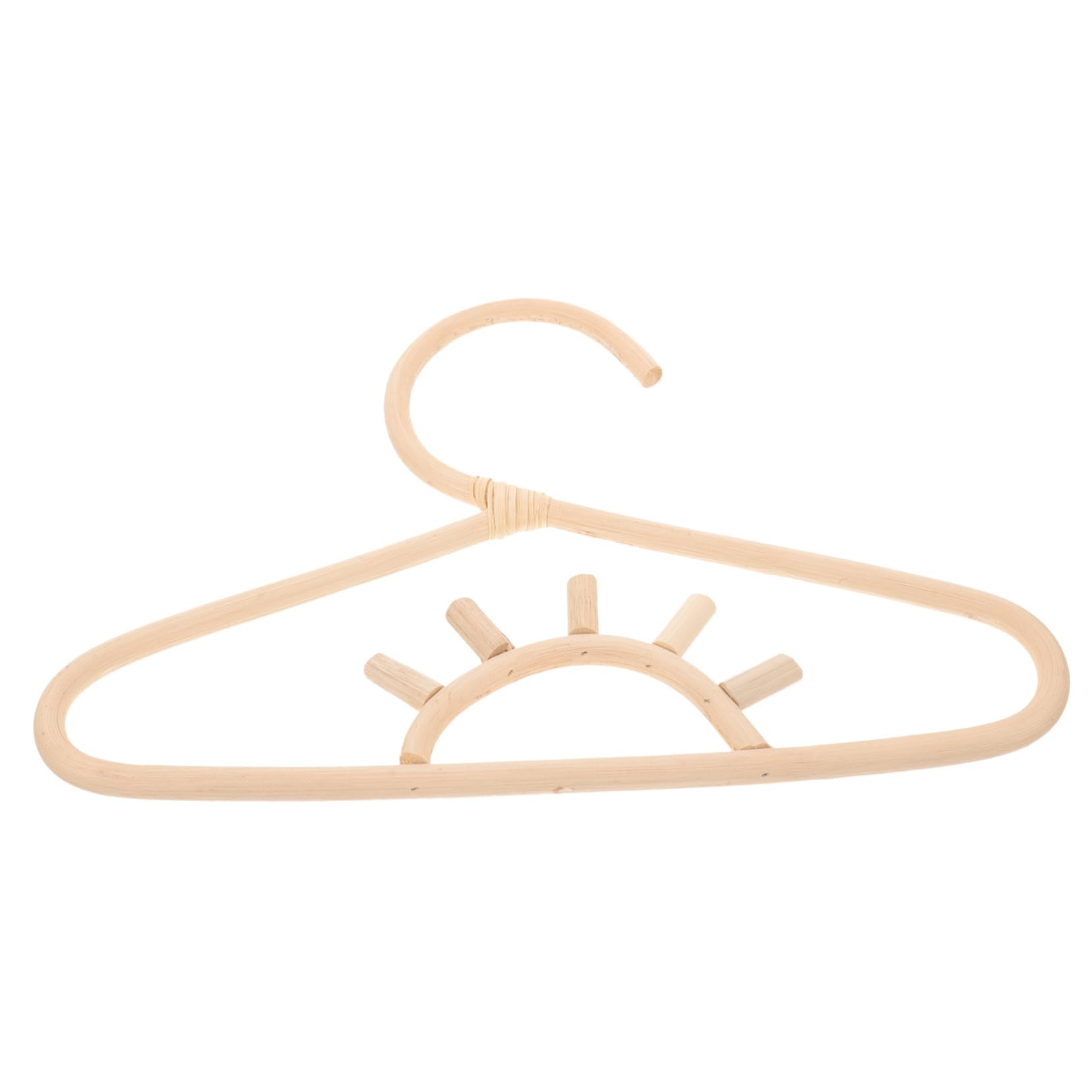 Cabilock Organize Boys and Girls's Closet Exquisite Rattan Craft Smooth Baby Hanger Wall Storage