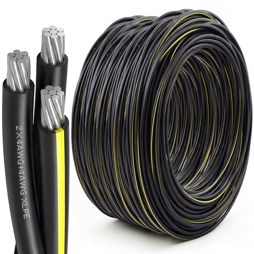 BreezeHug 175Ft 4-4-4 Aluminum URD Direct Burial Cable-UL Listed