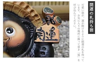 Amazon.co.jp: 信楽焼 11号開運狸 たぬき タヌキ 狸 開運 縁起物