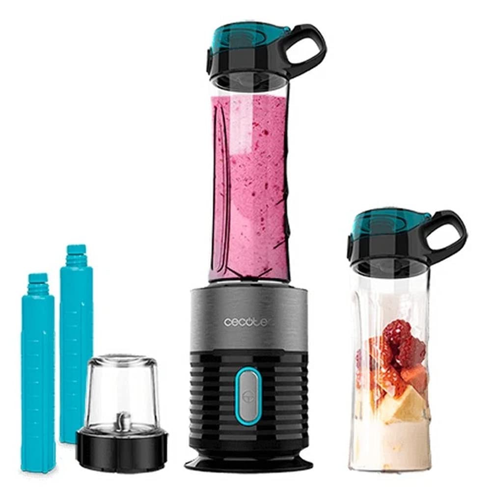 Cecotec Fresh&Go Batidora de Vaso Power Titanium 650, 650 W, Negro