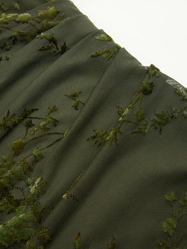 CIDER Womens Floral Mesh Maxi Dress Long Sleeve Fall Fashion Formal Bodycon Cocktail Vintage Wedding Guest Dresses4