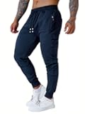 Mens Active Athletic Workout Jogger Sweatpants for Men with Zipper Pocket and Drawstring Size S-2XL