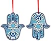 Flagwix hanukkah gifts for women men christmas ornament 2024 hamsa hand fatima home decor housewarming gift ideas spiritual gifts christmas decorations single suncatcher ornament  urban country home decor