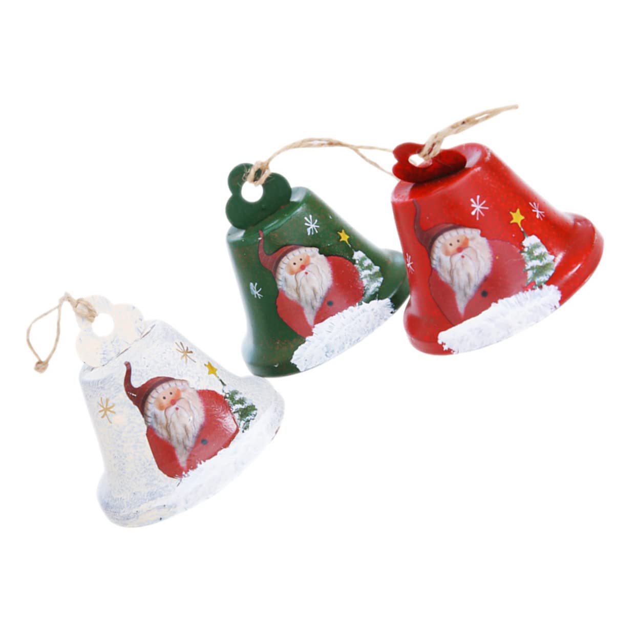 Garneck 2 Set Campana Di Babbo Natale Cono Albero Di Natale Porta Chiaro Decorazioni Ganci Natalizi Sottobicchieri Chiare Di Natale Campanellini Natalizi Ferro Da Stiro 3 Pezzi * 2