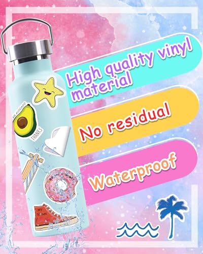 image for Bekayshad Stickers for Water Bottles, 100 Pack/PCS Cute Vsco Vinyl Aes