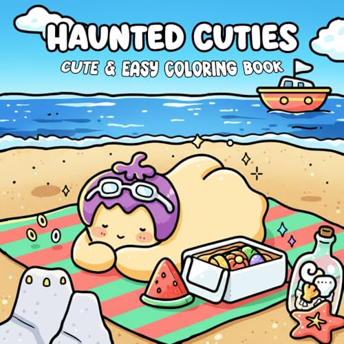 Haunted Cuties Coloring Book: Cute and Creepy Pages of Spooky...